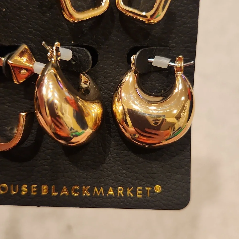 White House Black Market Gold Earrings Set - Picture 5 of 5